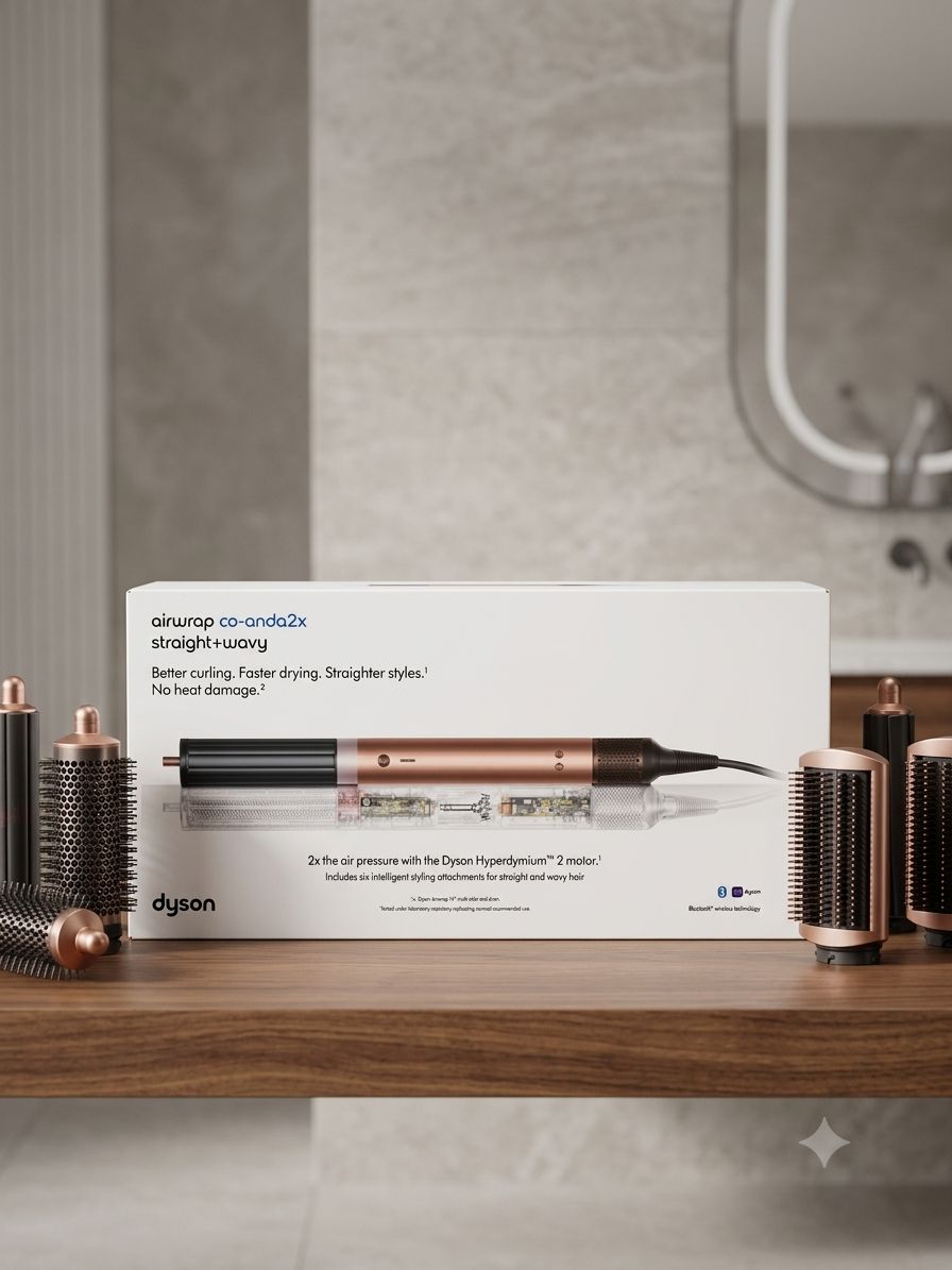 Dyson Airwrap co-anda2x straight wavy saç şekillendirici kutu