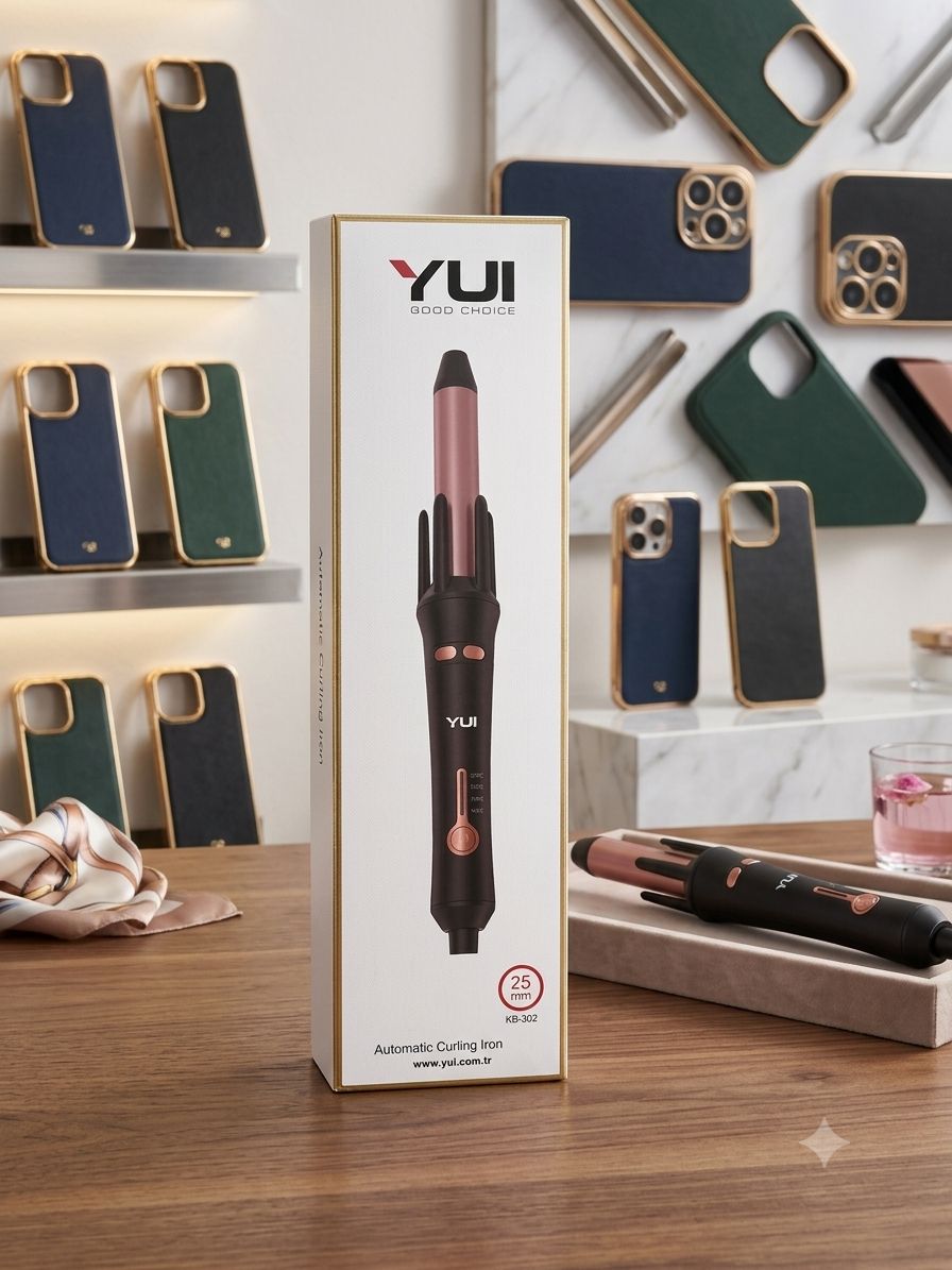 YUI Automatic Curling Iron KB-302 25mm otomatik saç maşası kutu